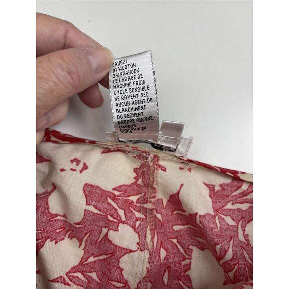 3 for $25-Due Per Due Red With Tan Pants Lightweight Cotton-blend Size 12 - Picture 4 of 12